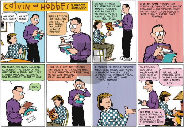 Calvin and Hobbes on Sunday March 20, 1994 Comic Strip