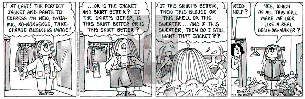 Cathy Classics on Friday April 3, 1998 Comic Strip