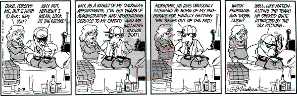 Doonesbury on Saturday February 18, 1978 Comic Strip
