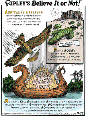 Ripley's Believe It or Not - Friday September 22, 2023 Comic Strip