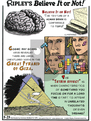 Ripley's Believe It or Not - Thursday March 23, 2023 Comic Strip