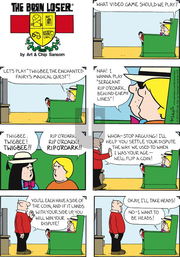 The Born Loser on Sunday April 6, 2014 Comic Strip