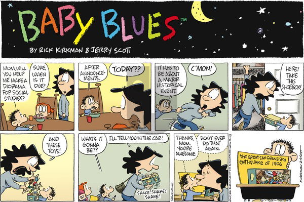 Baby Blues on Sunday January 18, 2015 Comic Strip
