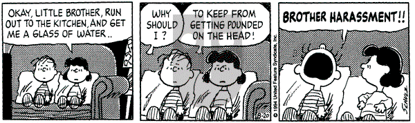Peanuts on Saturday August 20, 1994 Comic Strip