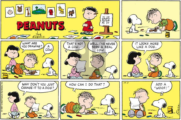 Peanuts on Sunday October 5, 1997 Comic Strip