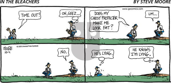 In the Bleachers on Sunday October 4, 2009 Comic Strip