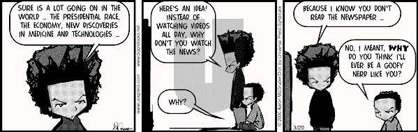 The Boondocks on Monday October 22, 2007 Comic Strip