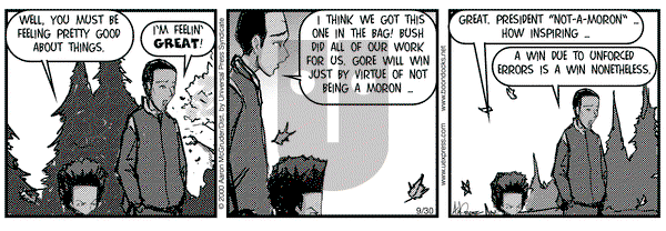 The Boondocks on Saturday September 30, 2000 Comic Strip