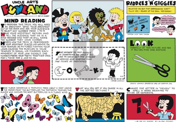 Uncle Art's Funland on Sunday January 1, 2023 Comic Strip