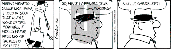 The Born Loser on Monday January 21, 2008 Comic Strip