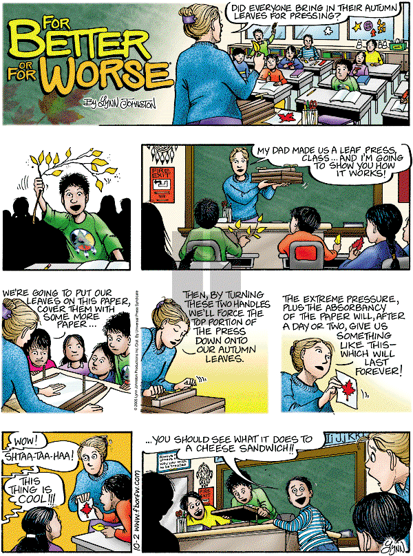 For Better or For Worse - Sunday October 2, 2005 Comic Strip