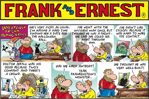 Frank and Ernest on Sunday October 28, 2012 Comic Strip