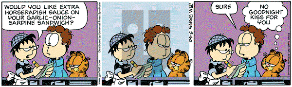 Garfield on Wednesday May 30, 2001 Comic Strip