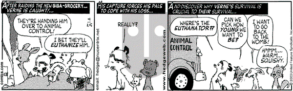 Over the Hedge on Friday April 25, 2003 Comic Strip