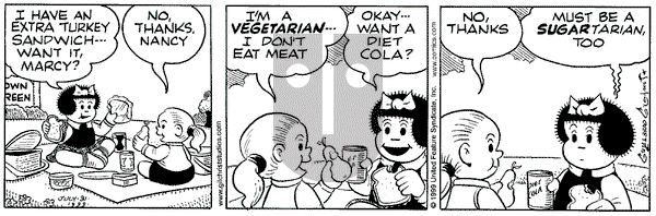 Nancy on Saturday July 31, 1999 Comic Strip