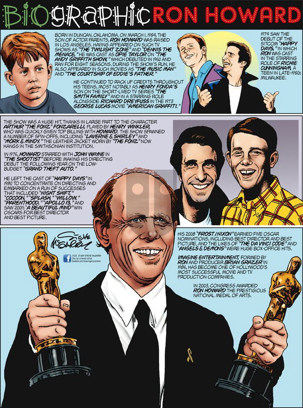 Biographic on Sunday March 23, 2014 Comic Strip