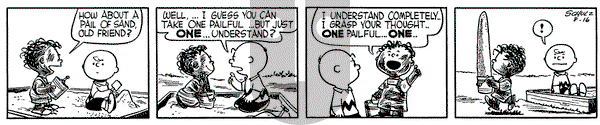 Peanuts on Monday August 16, 1954 Comic Strip