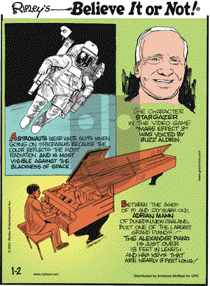 Ripley's Believe It or Not on Saturday January 2, 2021 Comic Strip