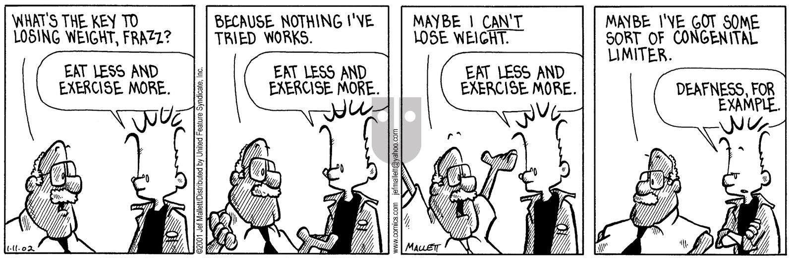 Frazz - Friday January 11, 2002 Comic Strip