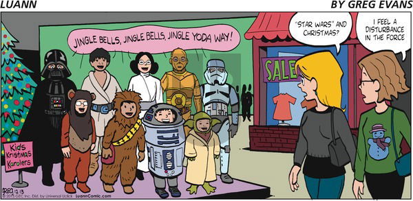 Luann on Sunday December 13, 2015 Comic Strip