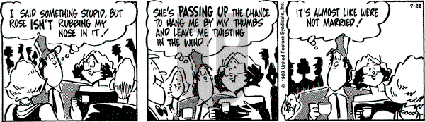 Rose is Rose on Saturday July 22, 1989 Comic Strip