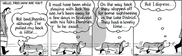 Fred Basset on Tuesday November 1, 2005 Comic Strip