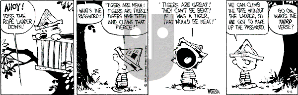 Calvin and Hobbes - Tuesday May 5, 1987 Comic Strip