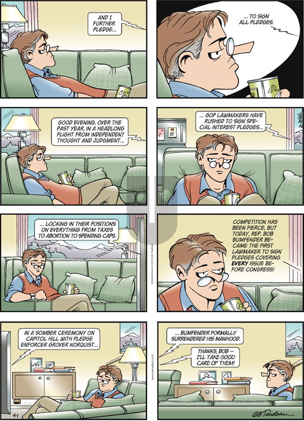 Doonesbury on Sunday April 1, 2012 Comic Strip