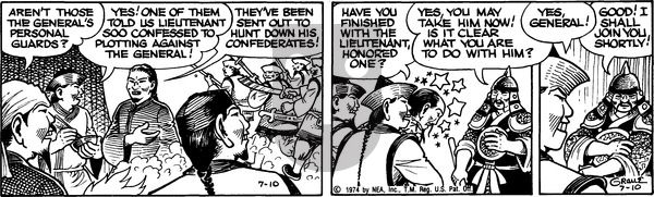 Alley Oop on Wednesday July 10, 1974 Comic Strip