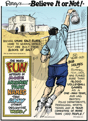 Ripley's Believe It or Not on Wednesday March 11, 2009 Comic Strip