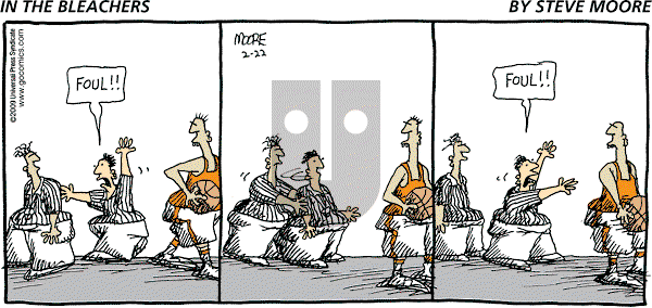 In the Bleachers on Sunday February 22, 2009 Comic Strip