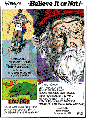 Ripley's Believe It or Not on Tuesday July 13, 2010 Comic Strip