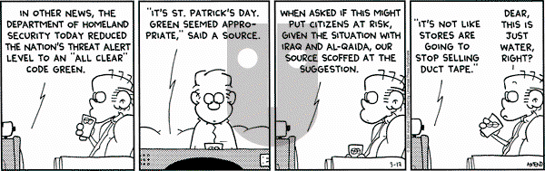 FoxTrot on Monday March 17, 2003 Comic Strip