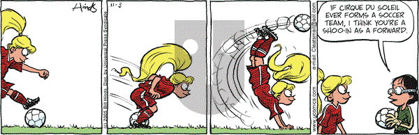 Cleats on Thursday November 3, 2005 Comic Strip