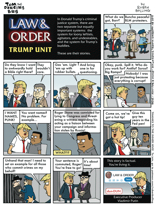 Tom the Dancing Bug on Friday July 17, 2020 Comic Strip