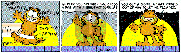 Garfield on Wednesday March 1, 1989 Comic Strip