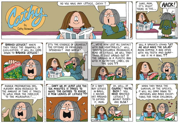 Cathy Classics on Sunday March 9, 1997 Comic Strip