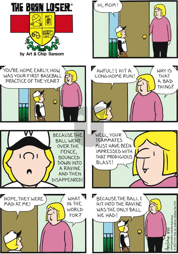 The Born Loser on Sunday March 30, 2025 Comic Strip