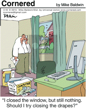 Cornered on Tuesday February 10, 2015 Comic Strip