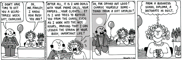 Cathy Classics on Thursday April 22, 1993 Comic Strip
