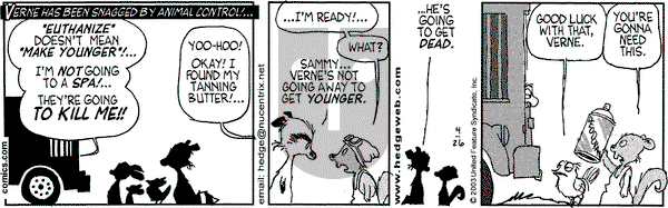 Over the Hedge on Saturday April 26, 2003 Comic Strip