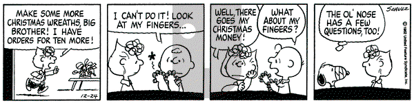Peanuts on Friday December 24, 1982 Comic Strip