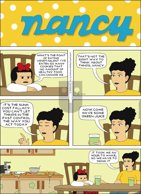 Nancy on Sunday November 15, 2020 Comic Strip