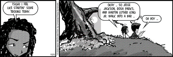 The Boondocks - Saturday October 5, 2002 Comic Strip