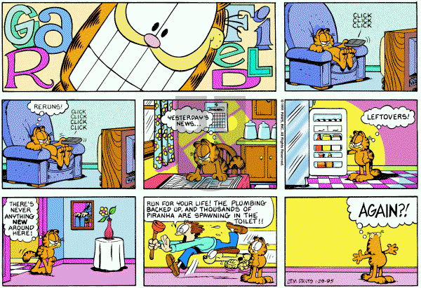 Garfield - Sunday January 29, 1995 Comic Strip