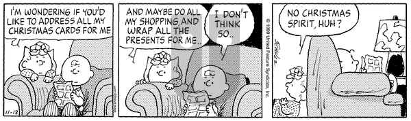 Peanuts on Friday November 12, 1999 Comic Strip