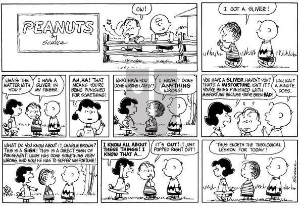 Peanuts on Sunday September 5, 1965 Comic Strip