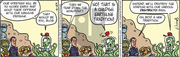 Cleats on Wednesday October 29, 2008 Comic Strip
