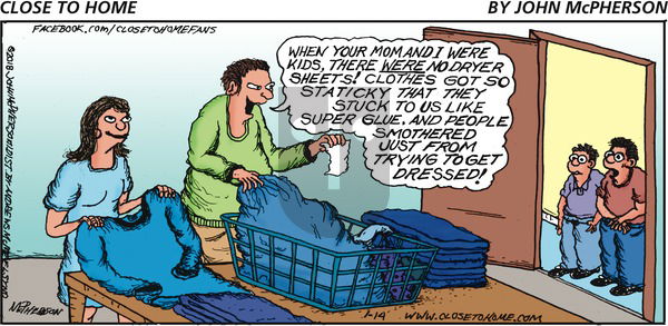 Close to Home on Sunday January 14, 2018 Comic Strip