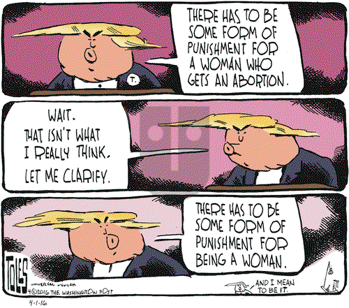 Tom Toles on Friday April 1, 2016 Comic Strip